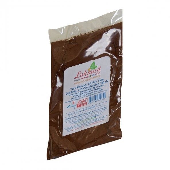 Türk Kahvesi Günlük Taze Çekilmiş 3.75 Orta Kavrum 100 Gr Paket - 2