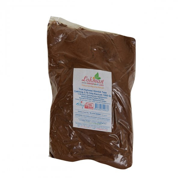 LokmanAVM Türk Kahvesi Günlük Taze Çekilmiş 3.75 Orta Kavrum 1000 Gr Paket - 3