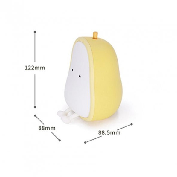 Çocuklar için Silikonlu USB Şarj Edilebilir LED Gece Lambası - 2