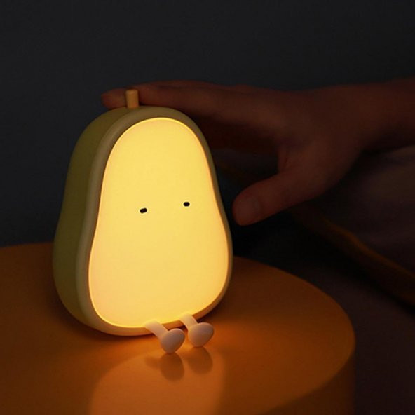 Çocuklar için Silikonlu USB Şarj Edilebilir LED Gece Lambası - 4