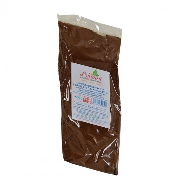 Türk Kahvesi Günlük Taze Çekilmiş 3.75 Orta Kavrum 200 Gr Paket - 2