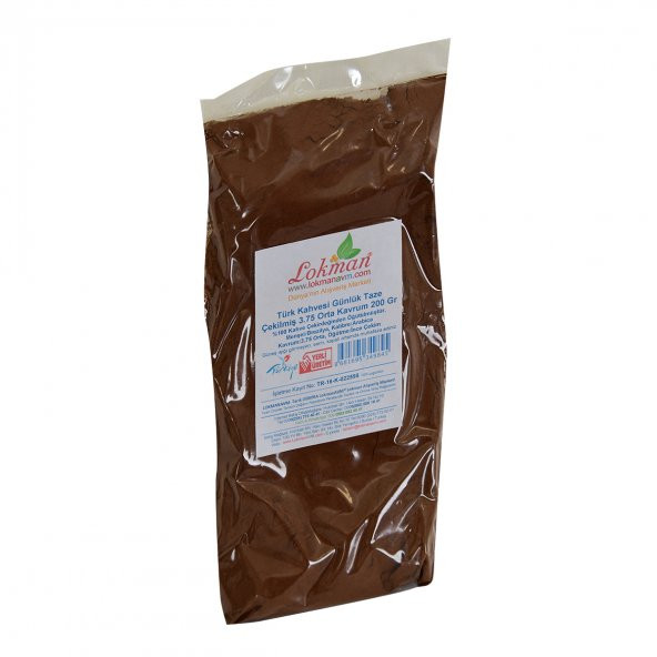 Türk Kahvesi Günlük Taze Çekilmiş 3.75 Orta Kavrum 200 Gr Paket - 3