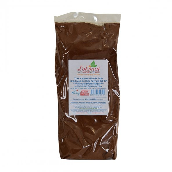 Türk Kahvesi Günlük Taze Çekilmiş 3.75 Orta Kavrum 200 Gr Paket - 4
