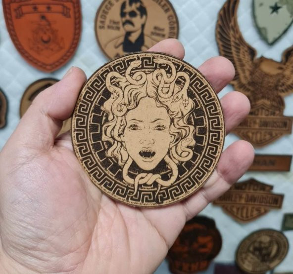 MEDUSA - Deri PEÇ - Arma - Askeri Patch - Resim 2