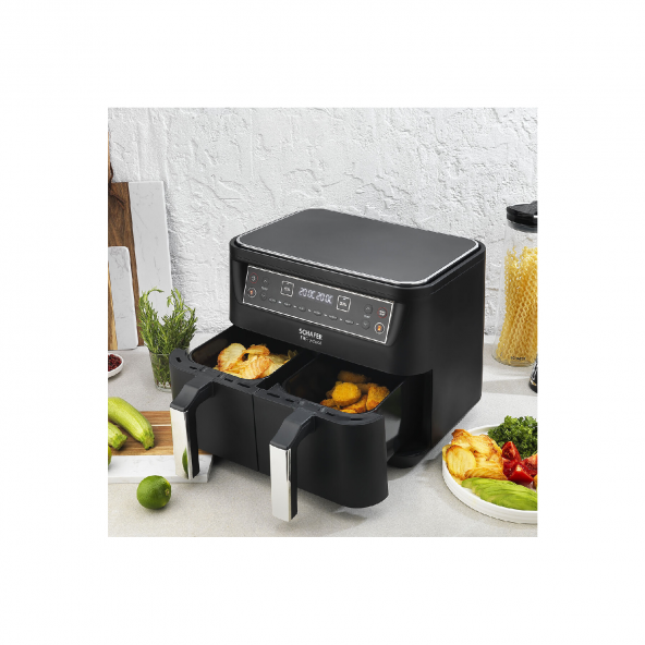Schafer Fit Fry Dual Airfryer Sıcak Hava Fritözü Siyah - 3