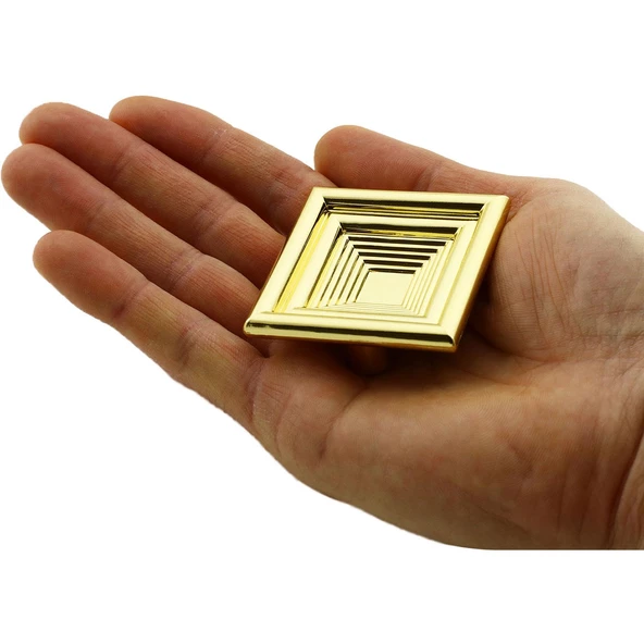 Prenses Kare Mobilya Çekmece Mutfak Kapak Dolap Dolabı Kulpu Kulbu 32 Mm Gold Sert Plastik Kulpları - 4