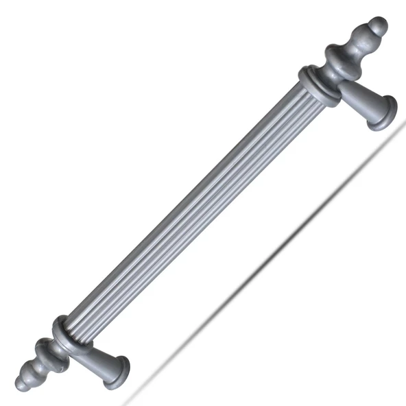 Polavit 128 Mm (SERT PLASTİK) Gri Mobilya Çekmece Mutfak Dolap Dolabı Kapak Kulpu Kulbu Kulpları - 6