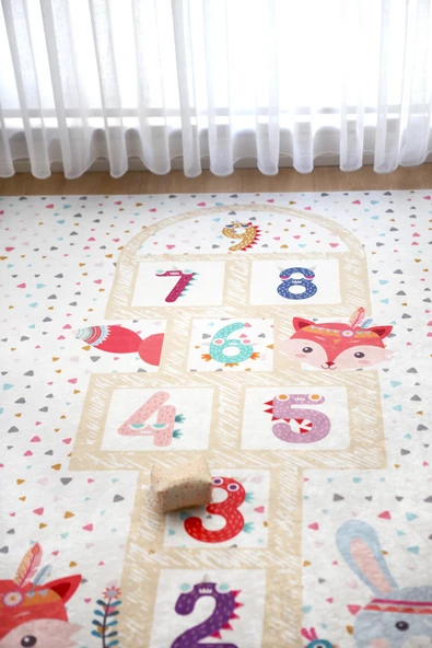 Sek Sek 120x160 Cm Oyun Matı Bebek Ve Çocuk Halısı Renkli - 6