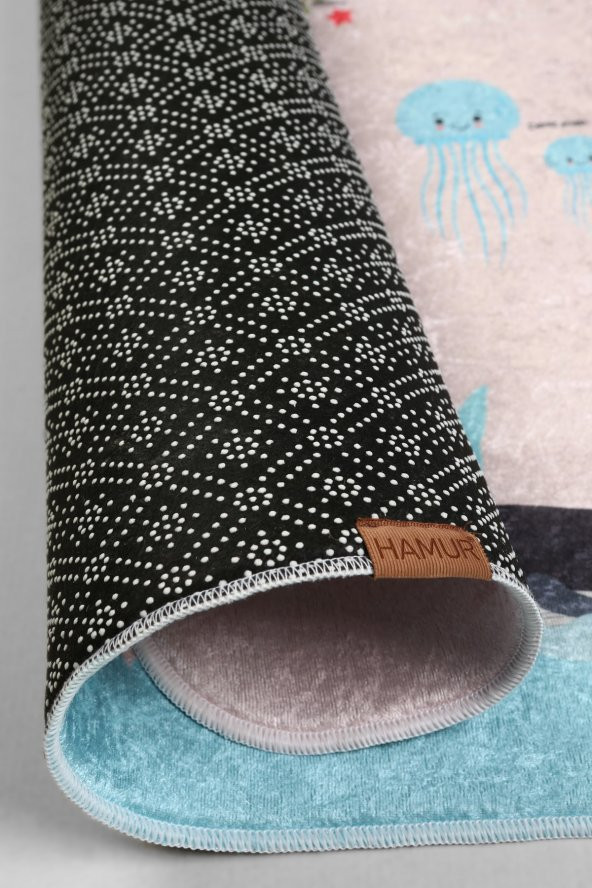 Dünya Haritası 120x160 cm Oyun Matı Bebek Ve Çocuk Halısı Pembe - 2