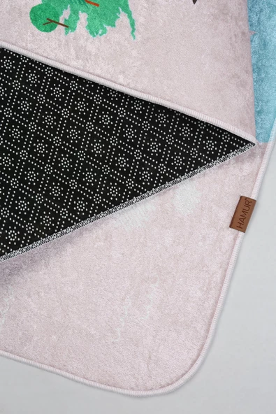 Dünya Haritası 160x200 Cm Oyun Matı Bebek Ve Çocuk Halısı Pembe - 5