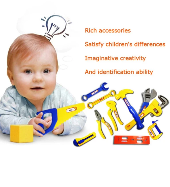 Pilli, 20 Parça  Oyuncak Tamir SETİ - Darbeli Matkap,Testere,Çekiç, Pense ve Fazlası... - 6