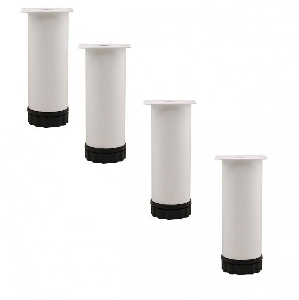 Mobilya Kanepe Baza Koltuk Metal Destek Ayağı Ayarlanabilir Beyaz Ayak 12 cm (4 ADET) ürün görseli