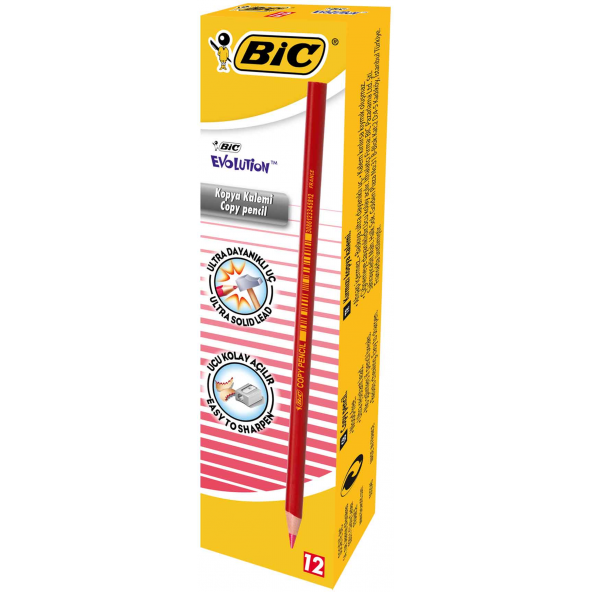 Bic Kopya Kalemi Evolution Kırmızı 12 Lİ 921369