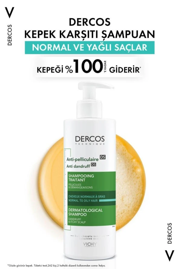 Vichy Dercos Kepek Şampuanı Normal ve Yağlı Saçlar 390 ML - 2 ADET - SKT: 12M - 2
