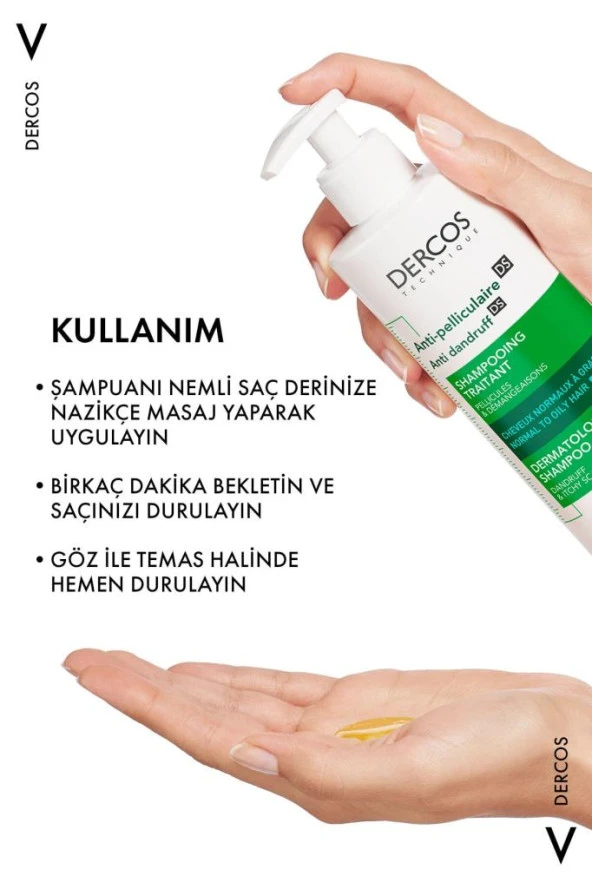 Vichy Dercos Kepek Şampuanı Normal ve Yağlı Saçlar 390 ML - 2 ADET - SKT: 12M - 8