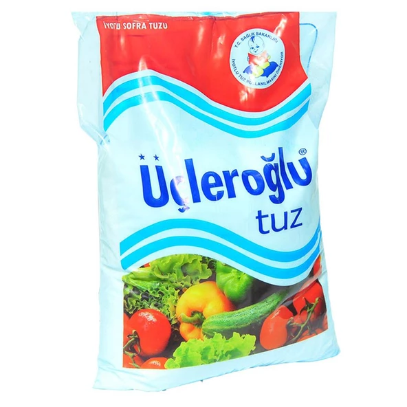 Üçleroğlu İyotlu Sofra Tuzu 1500Gr. 1.5 Kiloluk