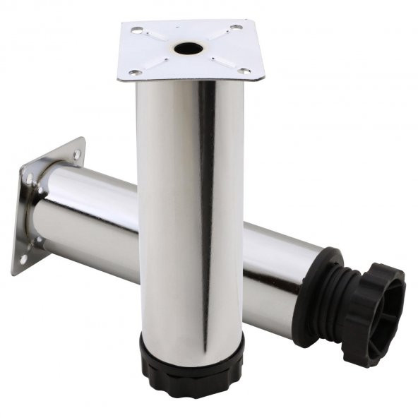 Mobilya Kanepe Baza Koltuk Metal Destek Ayağı Ayarlanabilir Krom Ayak 15 cm (4 ADET) - Resim 2