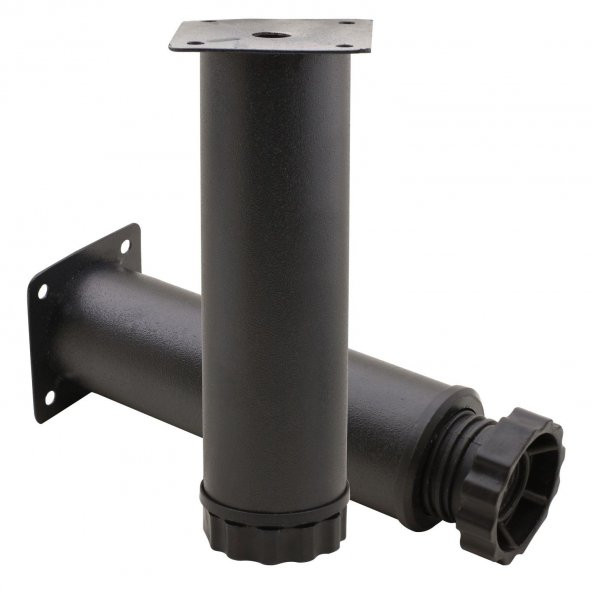 Mobilya Kanepe Baza Koltuk Metal Destek Ayağı Ayarlanabilir Siyah Ayak 15 cm ( 4 ADET) - 2