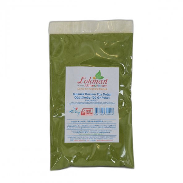 LokmanAVM Ispanak Kurusu Toz Doğal Öğütülmüş 100 Gr Paket - 4