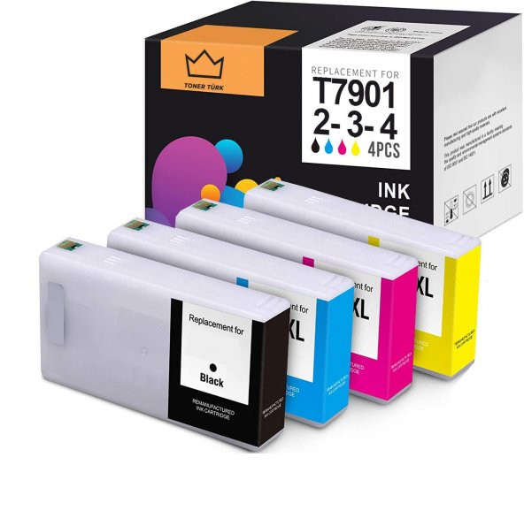 Epson T7911 / T7912 / T7913 / T7914 Muadil Kartuş Takım