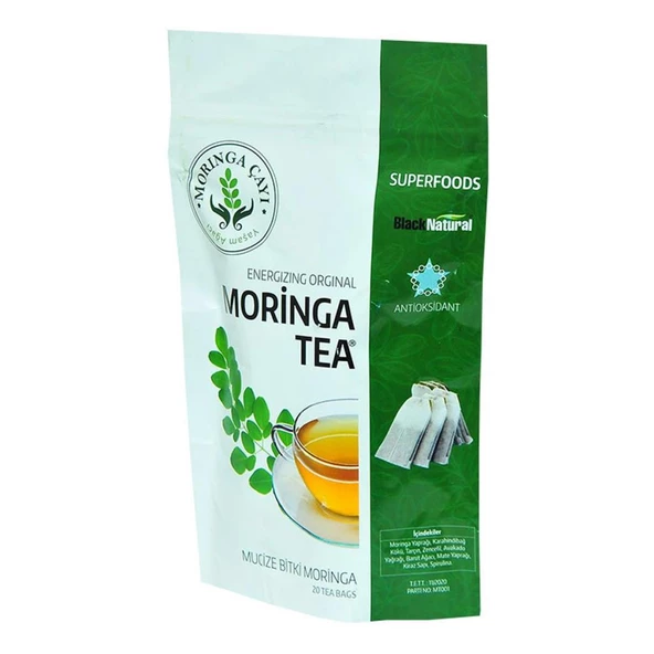 Black Natural Orijinal Moringa Çayı 20 Poşet Çay Energizing Orijinal - 5