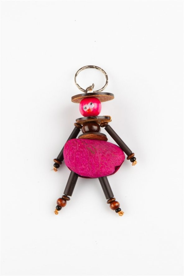 Mangis Anahtarlik Yerli Kadın Figürü Pembe - Resim 2