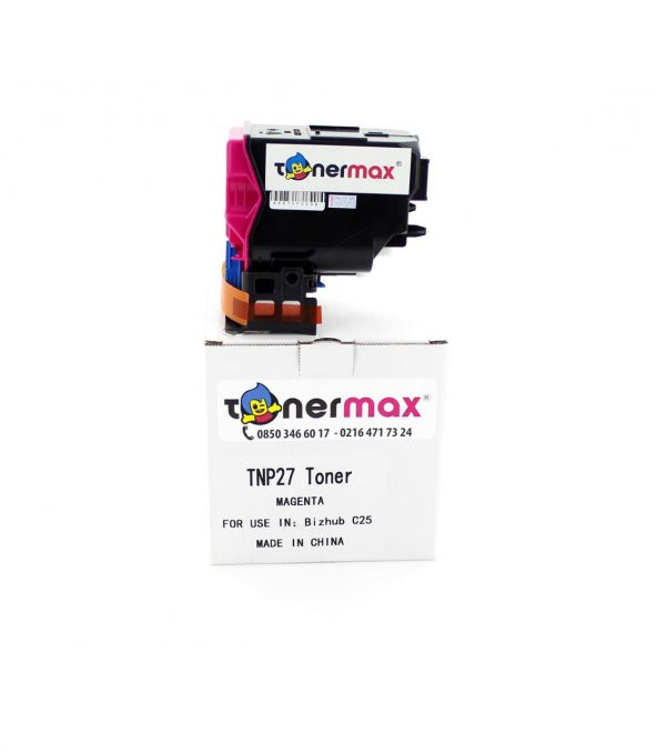 Konica Minolta A0X5353 / TNP-27 M/ Bizhub C25 Kırmızı Muadil Toner - 4