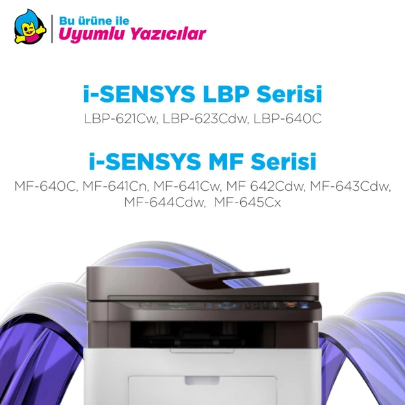 Canon CRG-054Y Sarı Muadil Toner /LBP-621Cw /LBP-640C /LBP-623Cdw /MF640C /MF641Cn /MF641Cw /MF642Cdw / MF643Cdw / MF644Cdw / MF645Cx/ MF654cx - Resim 4