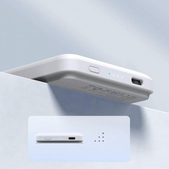 Coofbe Super Şarj Magnetic Magsafe 20W 5000Mah Powerbank İphone 14 13 12 11 Pro Max Şarj Ultra İnce - 3