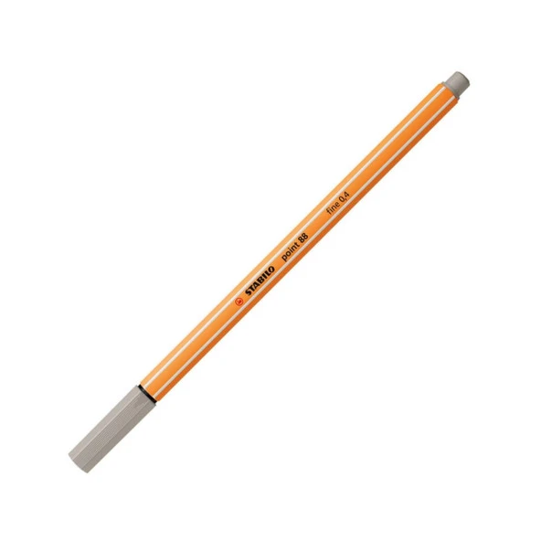 Stabilo İnce Keçe Uçlu Kalem 88 Point 0.4 MM Sıcak Gri Fineliner Kalem (10 Lu Paket) - 2