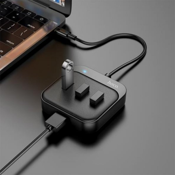 Coofbe 0.2Mt 4in1 Hub Type-C to USB3.0 Çevirici Dönüştürücü 4x USB3.0 Port Veri Aktarım Adaptörü - 2
