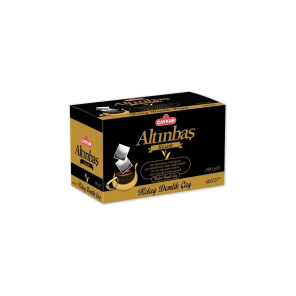Çaykur Altınbaş 200 Gram 40 Adet Altınbaş Demlik Süzen Poşet Çay