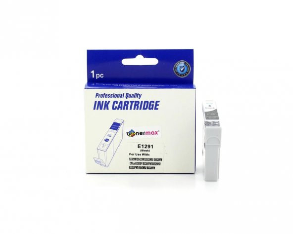 Epson T1291 / BX305F / S22 / SX230 / SX235 / SX420 / SX425 / SX430 / SX435 Siyah Muadil Kartuş - Resim 3