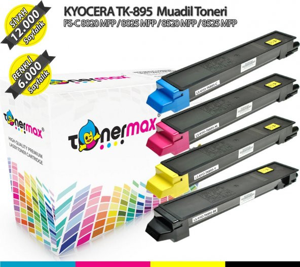 Kyocera TK-895 Set Muadil Toner / FSC8020 / FSC8025 / FSC8520 / FSC8525