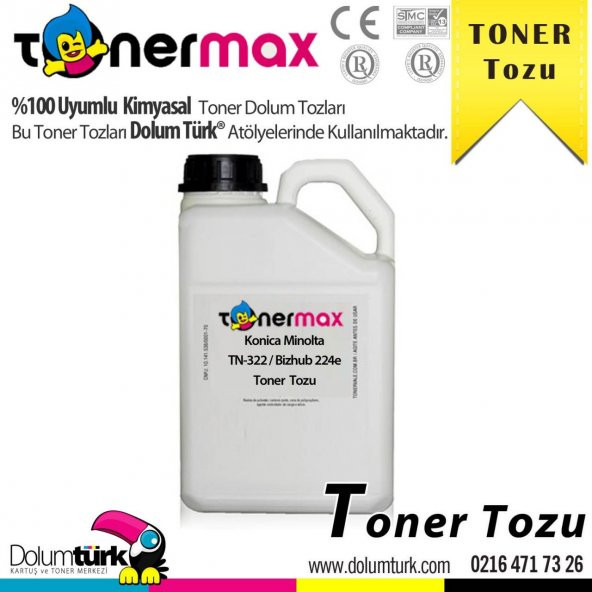 Minolta TN-322 / Bizhub 224E / 284E / 364E Toner Tozu 450GR.
