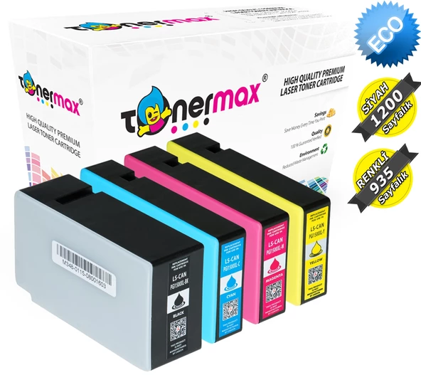 Canon Maxify MB-2050 Muadil Kartuş Takım / Canon 1500XL Muadil Kartuş Takım