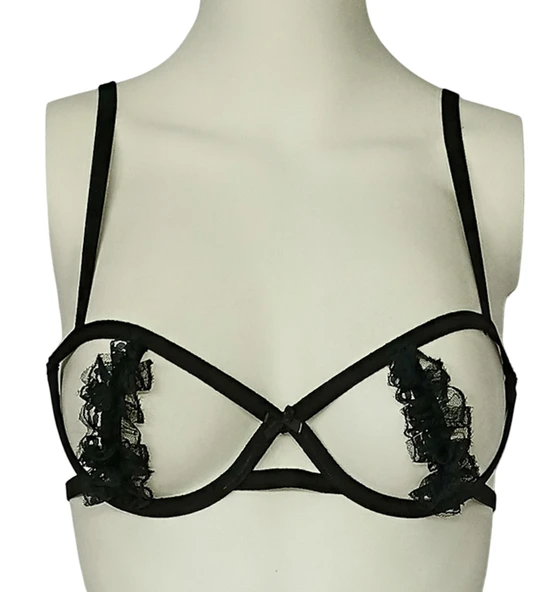 ASM1135 Kadın Siyah Kafesler Ardında Südyen