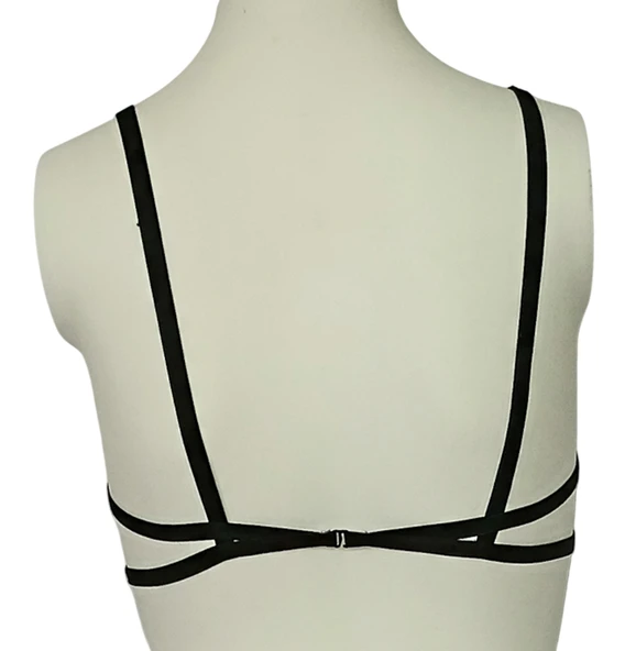 ASM1135 Kadın Siyah Kafesler Ardında Südyen - 3