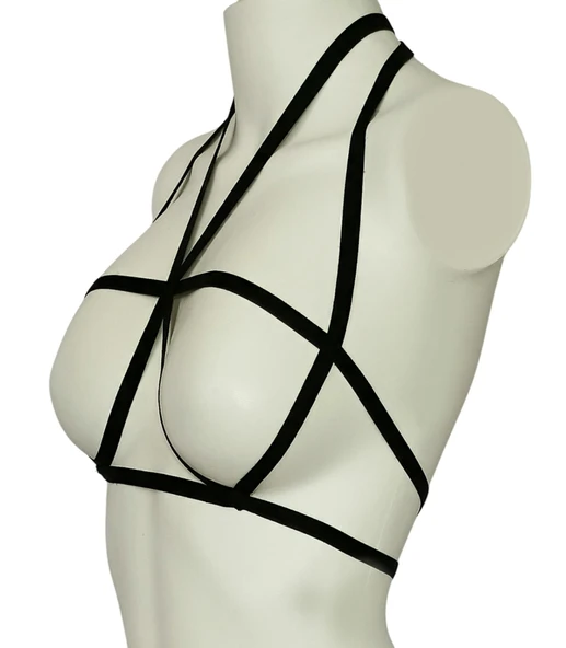 ASM1132 Kadın Siyah Karamıs Emiliyen Bralet Sütyen - 2