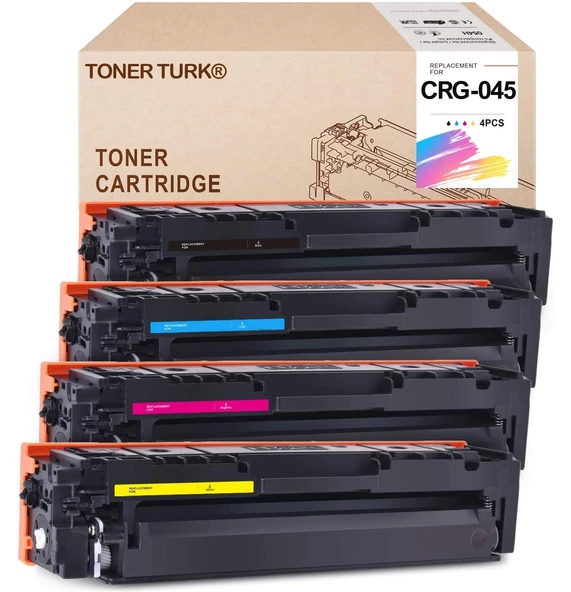 Canon i-Sensys LBP-611cn Muadil Toner Set / Canon CRG045