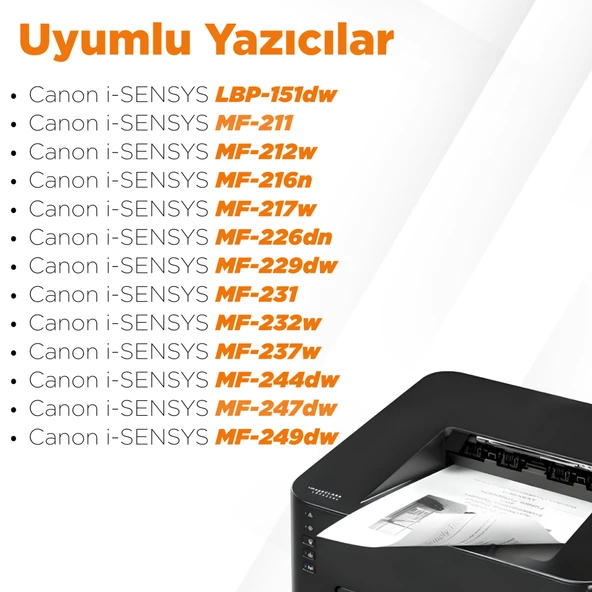 Canon İ-Sensys LBP-151dw Muadil Toner / Canon CRG-737 Muadil Toner - 8