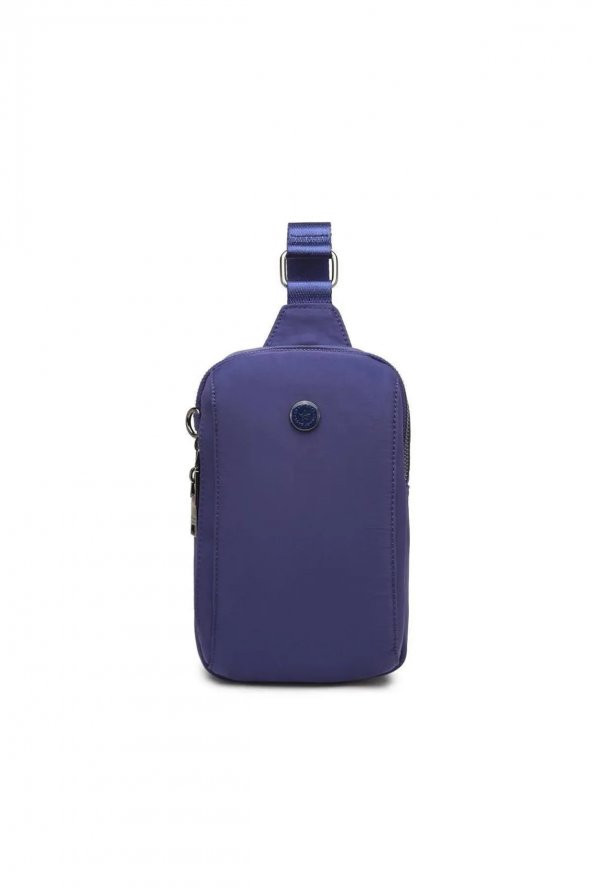 Smart Bags Su Geçirmez Özel Bengal Kumaş Çok Gözlü Body Bag Vücut Çantası Lacivert 3105