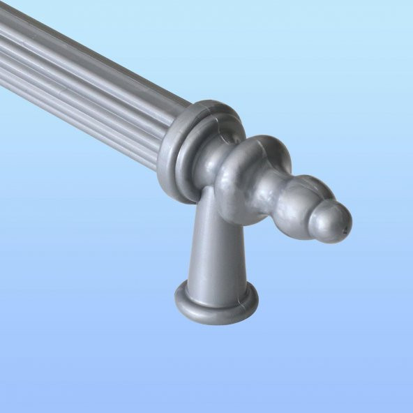 Çekmece Banyo Mutfak Dolap Kapak Kulpu Kulbu 160 mm Gri Sert Plastik Kulp - 4