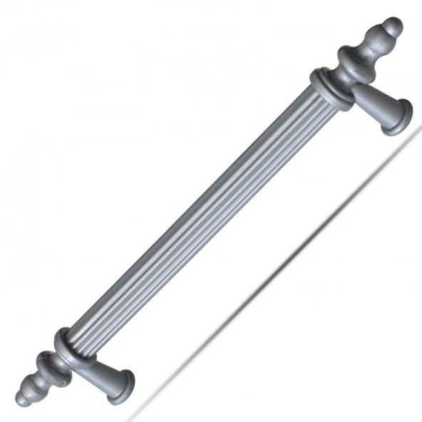 Çekmece Banyo Mutfak Dolap Kapak Kulpu Kulbu 128 mm Gri Sert Plastik Kulp - 6