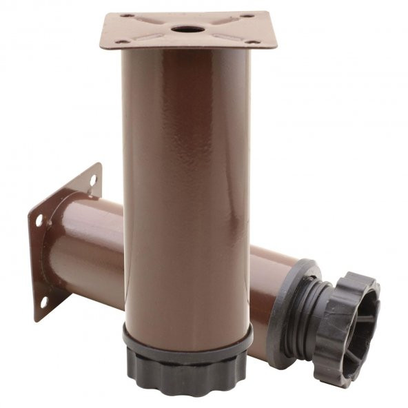 Mobilya Dolap Kanepe Baza Koltuk Metal Destek Ayağı Ayarlanabilir Kahverengi Ayak 12 cm (4 ADET) - 5