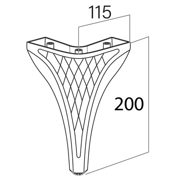 Petek Lüks Mobilya Kanepe Ayakları Tv Ünitesi Koltuk Konsol Ayağı 20 Cm 4 Adet - 8