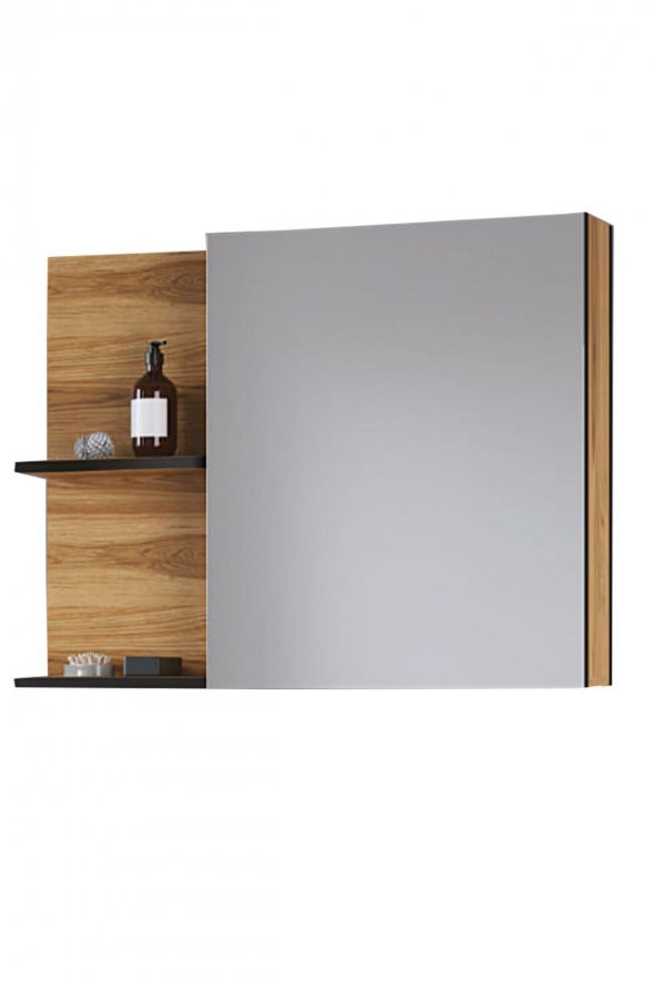 Denko Piramit 90 cm Banyo Dolabı Üst Modül, Dolaplı Ayna