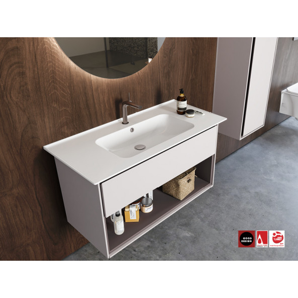Turkuaz Cerastyle Turkuaz Blue Etajerli Lavabo 70x47 cm - 2