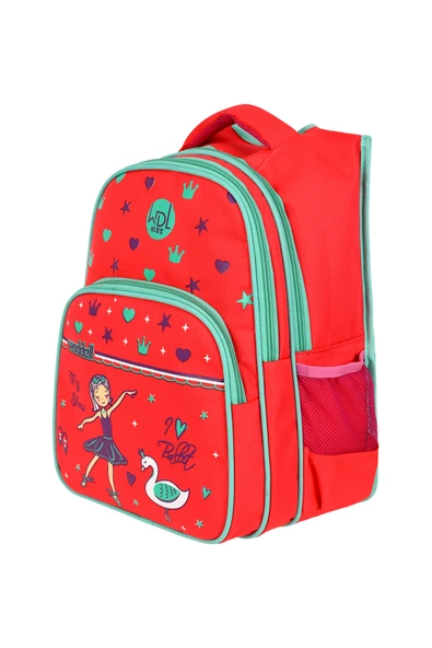 Waddell Lisanslı Mercan Balerin Desenli Ilkokul ve Beslenme Çantası 6000 - 4