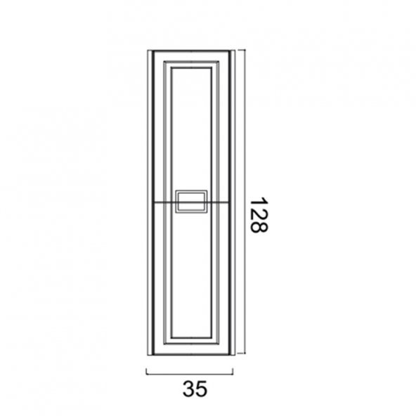 Denko Nergis 35 cm MDF Zümrüt Yeşil Banyo Boy Dolabı - 3